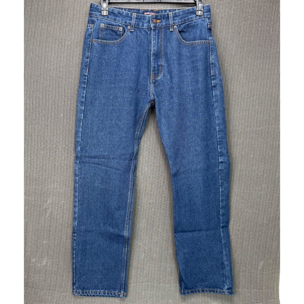 Cross & Winsor Mens Size 32x30 Blue Straight Leg Regular Fit Denim Jeans